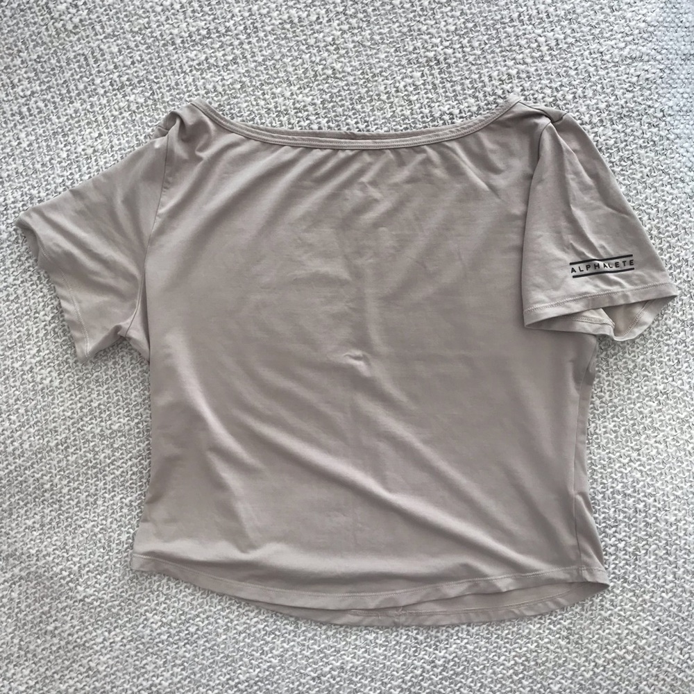 Alphalete Boat Neck Crop
